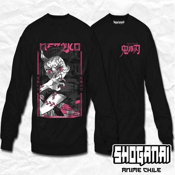 KNY32 Nezuko Kamado - Kimetsu No Yaiba / Crewneck - Poleron Polo 1