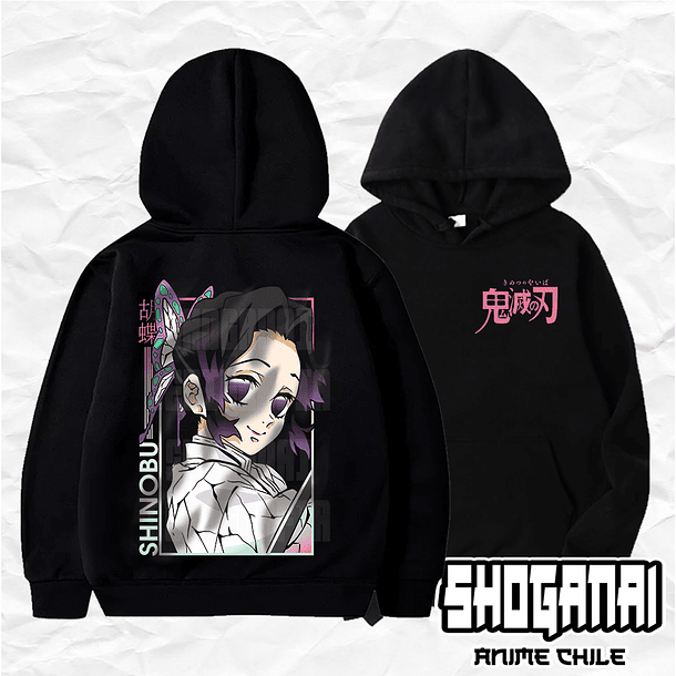 KNY33 Shinobu Kocho - Kimetsu No Yaiba / Hoddie - Poleron Canguro 1