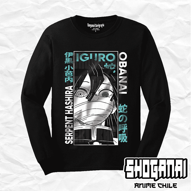 KNY36 Obanai Iguro - Kimetsu No Yaiba / Polera manga larga 1