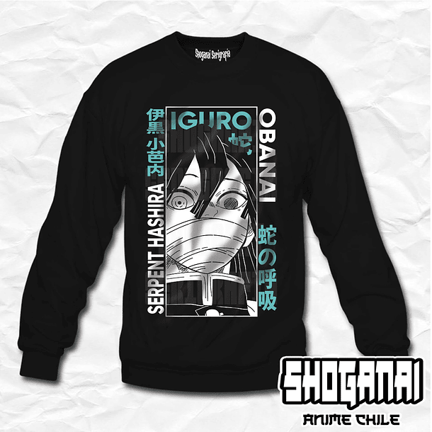 KNY36 Obanai Iguro - Kimetsu No Yaiba / Crewneck - Poleron Polo 1