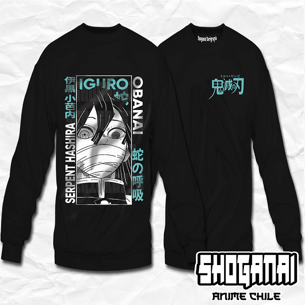 KNY36 Obanai Iguro - Kimetsu No Yaiba / Crewneck - Poleron Polo 1