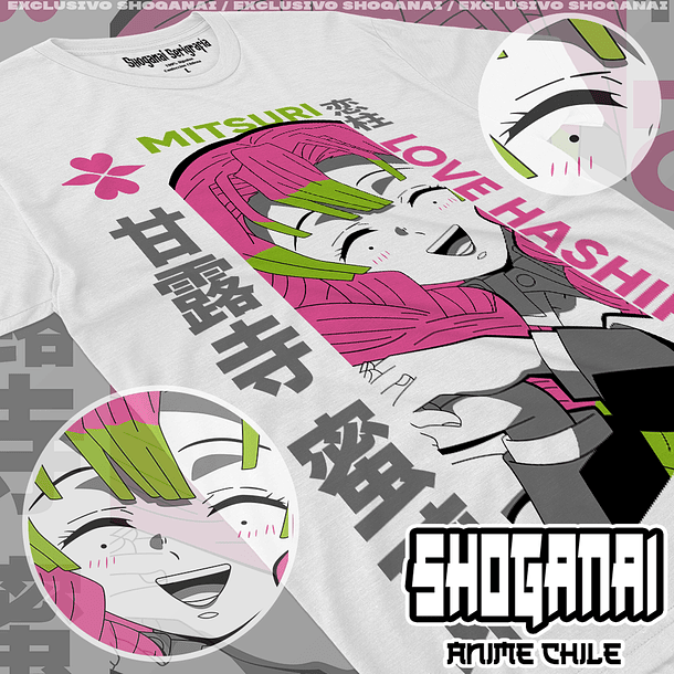 KNY37 Mitsuri Kanroji - Kimetsu No Yaiba / Polera manga corta 1