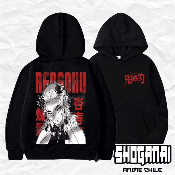 KNY39 Kyojuro Rengoku - Kimetsu No Yaiba / Hoddie - Poleron Canguro 1