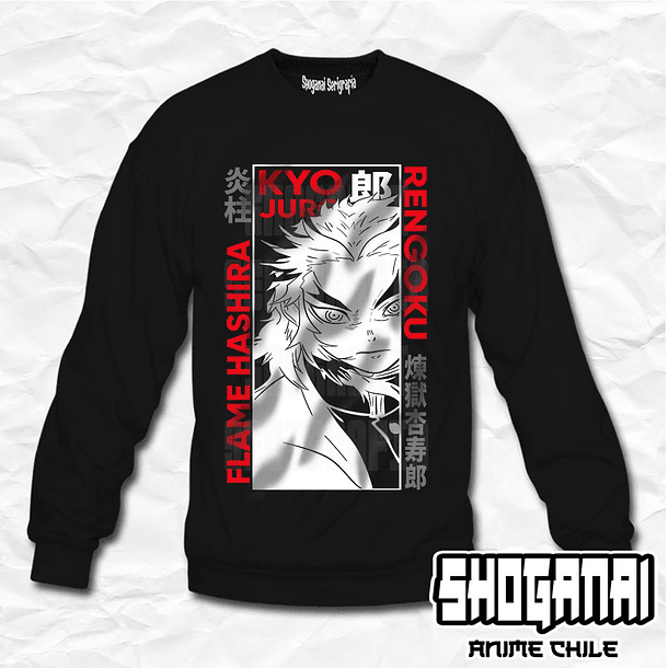 KNY40 Kyojuro Rengoku - Kimetsu No Yaiba / Crewneck - Poleron Polo 1