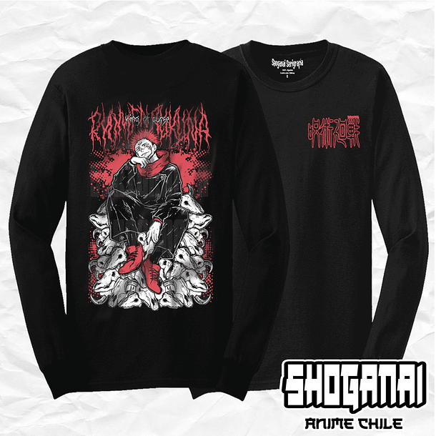 JJK75 Itadori X Sukuna - Jujutsu Kaisen / Polera manga larga 1