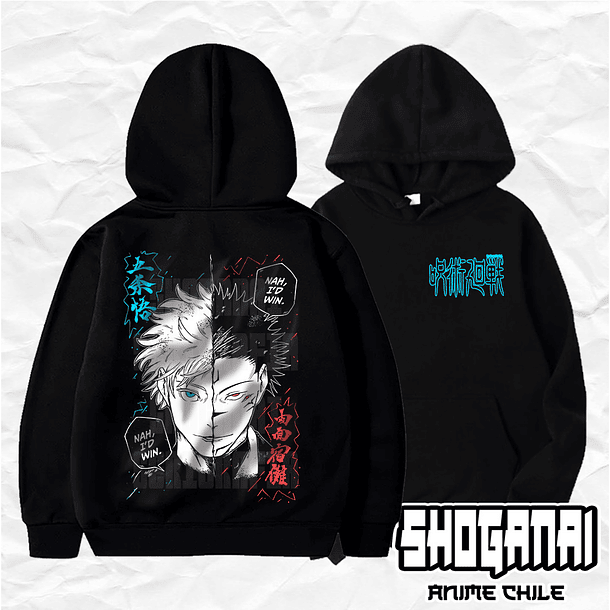 JJK77 Satoru Gojo VS Ryomen Sukuna - Jujutsu Kaisen / Hoddie - Poleron Canguro 1