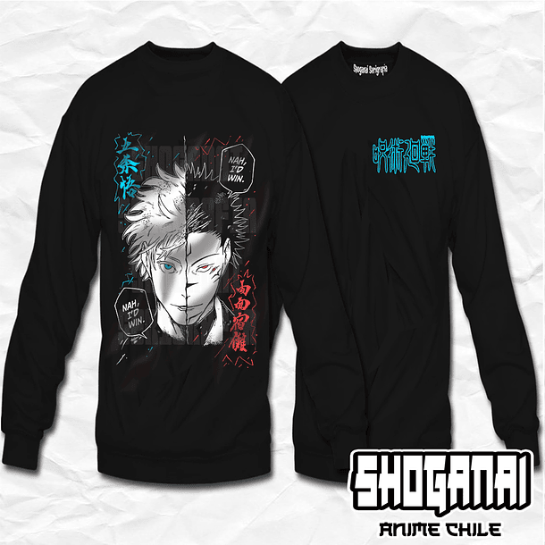 JJK77 Satoru Gojo VS Ryomen Sukuna - Jujutsu Kaisen / Crewneck - Poleron Polo 1