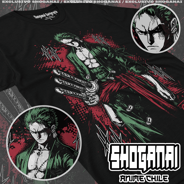OP63 Roronoa Zoro - One Piece / Polera manga corta 1