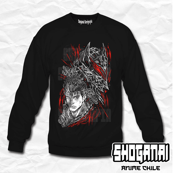 BRK01 Guts - Berserk / Crewneck - Poleron Polo 1
