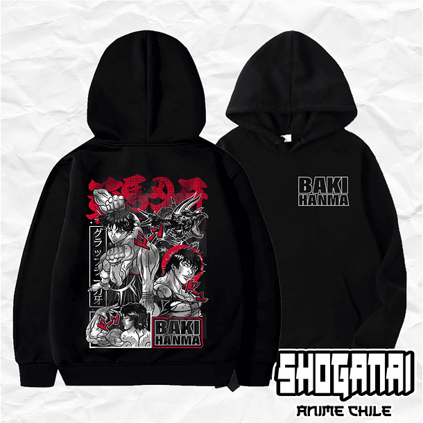 BAKI02 Baki Hanma - Baki / Hoddie - Poleron Canguro 1