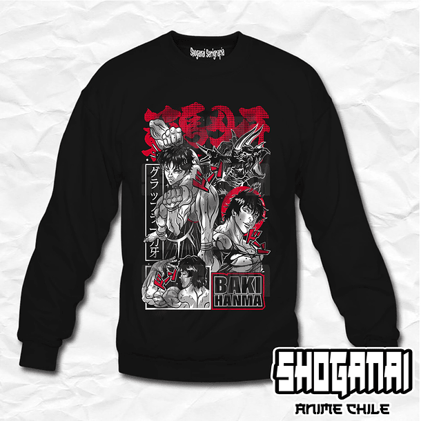 BAKI02 Baki Hanma - Baki / Crewneck - Poleron Polo 1
