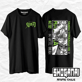 KNY41 Sanemi Shinazugawa - Kimetsu No Yaiba / Polera manga corta