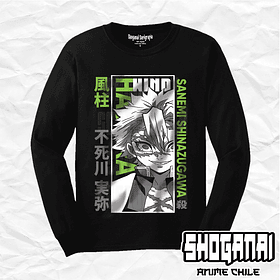 KNY41 Sanemi Shinazugawa - Kimetsu No Yaiba / Polera manga larga