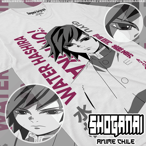 KNY43 Giyu Tomioka - Kimetsu No Yaiba / Polera manga corta 1