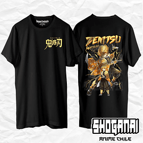 KNY47 Zenitsu Agatsuma - Kimetsu No Yaiba / Polera manga corta