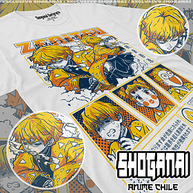 KNY52 Zenitsu Agatsuma - Kimetsu No Yaiba / Polera manga corta
