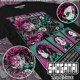 KNY54 Tanjiro Kamado - Kimetsu No Yaiba / Polera manga corta