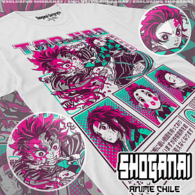 KNY54 Tanjiro Kamado - Kimetsu No Yaiba / Polera manga corta