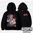 KNY57 Akaza - Kimetsu No Yaiba / Hoddie - Poleron Canguro 1