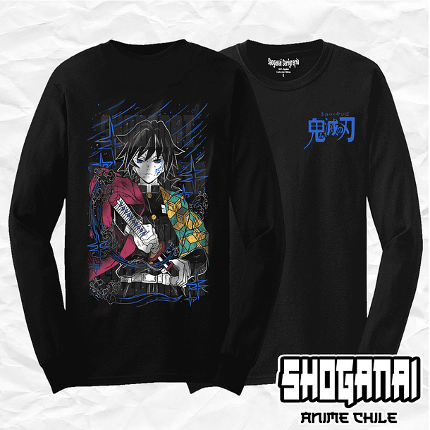 KNY60 Giyu Tomioka  - Kimetsu No Yaiba / Polera manga larga 1