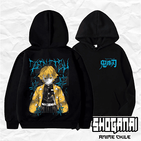 KNY63 Zenitsu Agatsuma - Kimetsu No Yaiba / Hoddie - Poleron Canguro