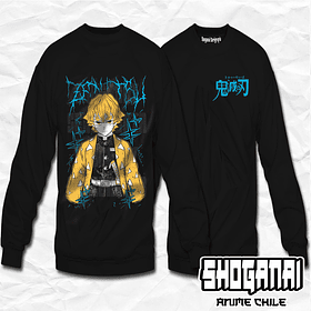 KNY63 Zenitsu Agatsuma - Kimetsu No Yaiba / Crewneck - Poleron Polo