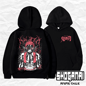 KNY64 Akaza - Kimetsu No Yaiba / Hoddie - Poleron Canguro