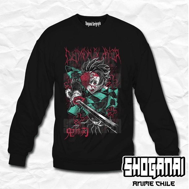 KNY67 Tanjiro Kamado - Kimetsu No Yaiba / Crewneck - Poleron Polo 1