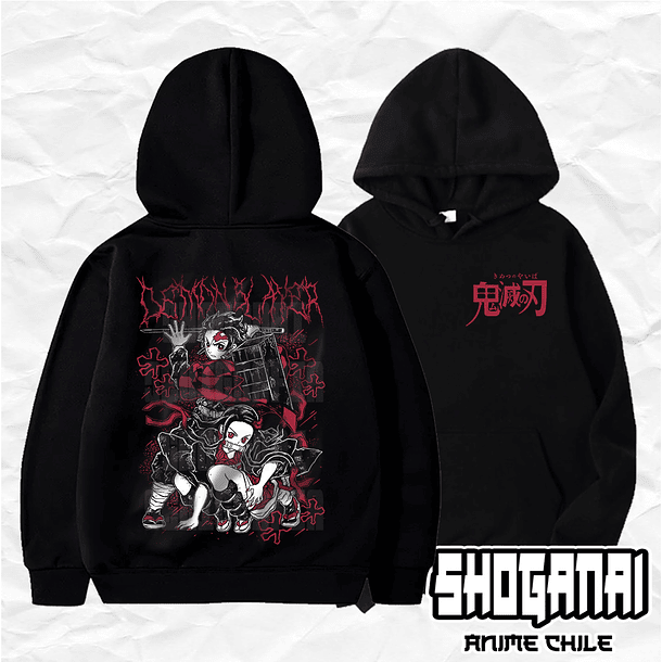 KNY68 Nezuko y Tanjiro - Kimetsu No Yaiba / Hoddie - Poleron Canguro 1