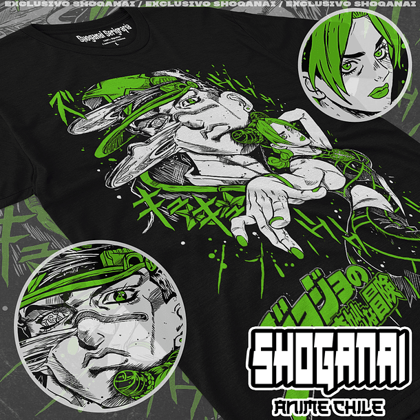 JJS01 Jotaro y Jolyne - JoJo's Bizarre Adventure / Polera manga corta 1