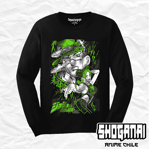 JJS01 Jotaro y Jolyne - JoJo's Bizarre Adventure / Polera manga larga 1