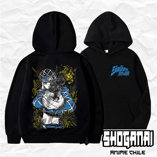 JJS06 Guido Mista - JoJo's Bizarre Adventure / Hoddie - Poleron Canguro 1