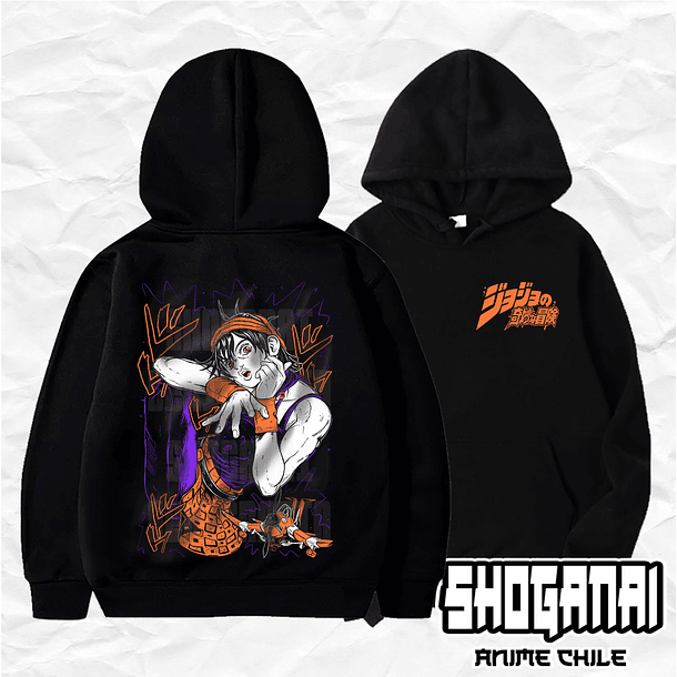 JJS07 Narancia Ghirga - JoJo's Bizarre Adventure / Hoddie - Poleron Canguro 1