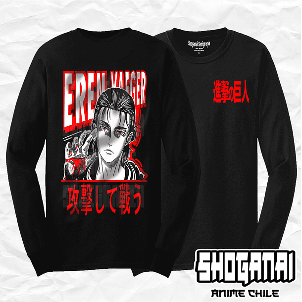 SNK01 Eren - Shingeki No Kyojin / Polera manga larga 1