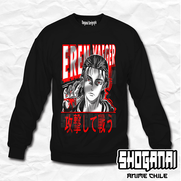 SNK01 Eren - Shingeki No Kyojin / Crewneck - Poleron Polo 1
