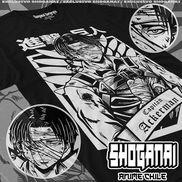 SNK02 Levi Ackerman - Shingeki No Kyojin / Polera manga corta 1
