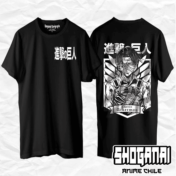 SNK02 Levi Ackerman - Shingeki No Kyojin / Polera manga corta 1