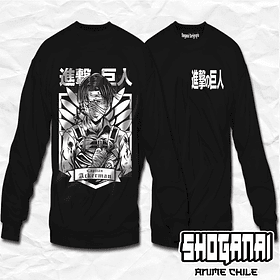 SNK02 Levi Ackerman - Shingeki No Kyojin / Crewneck - Poleron Polo