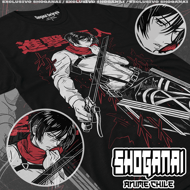 SNK03 Mikasa Ackerman - Shingeki No Kyojin / Polera manga corta 1