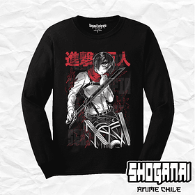 SNK03 Mikasa Ackerman - Shingeki No Kyojin / Polera manga larga