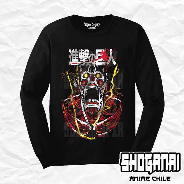 SNK05 Titán Colosal - Shingeki No Kyojin / Polera manga larga 1