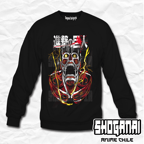SNK05 Titán Colosal - Shingeki No Kyojin / Crewneck - Poleron Polo 1