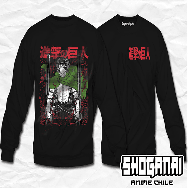 SNK06 Hange Zoe - Shingeki No Kyojin / Crewneck - Poleron Polo 1