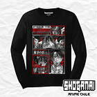 SNK07 Eren, Mikasa y Levi - Shingeki No Kyojin / Polera manga larga 1