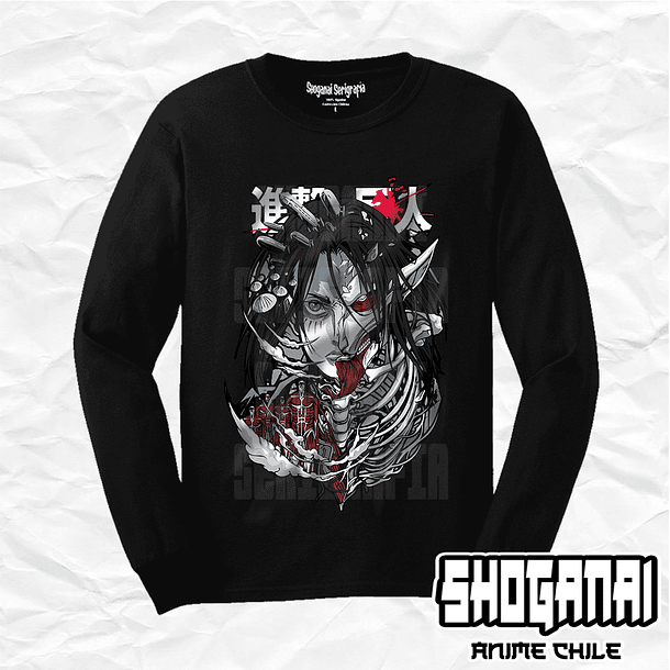 SNK08 Eren - Shingeki No Kyojin / Polera manga larga 1