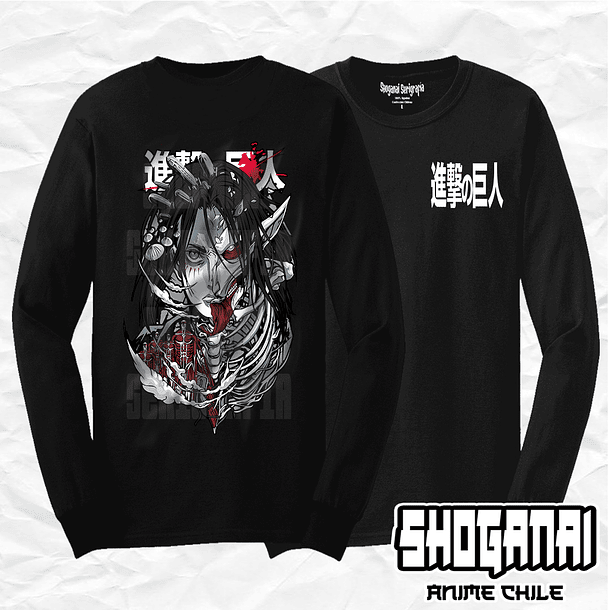 SNK08 Eren - Shingeki No Kyojin / Polera manga larga 1