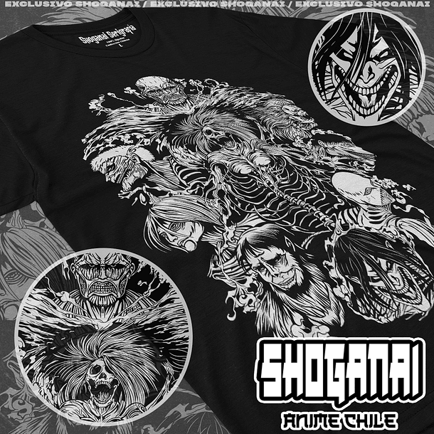 SNK09 Titanes - Shingeki No Kyojin / Polera manga corta 1