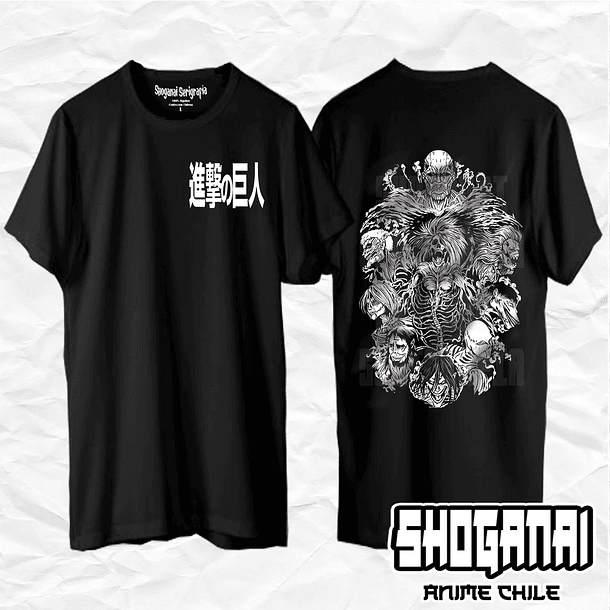 SNK09 Titanes - Shingeki No Kyojin / Polera manga corta 1
