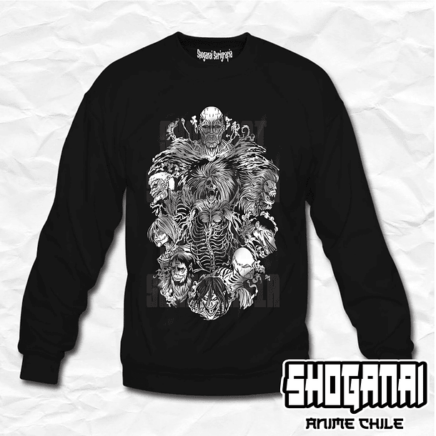 SNK09 Titanes - Shingeki No Kyojin / Crewneck - Poleron Polo 1