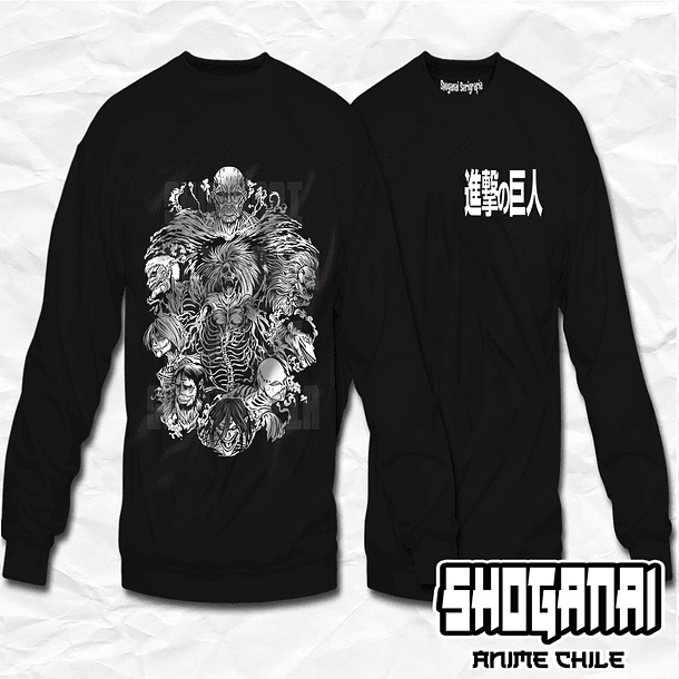SNK09 Titanes - Shingeki No Kyojin / Crewneck - Poleron Polo 1